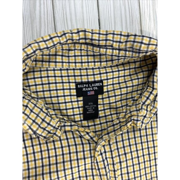 Ralph Lauren Polo Men’s Size XXL‎ Plaid Short Sleeve Button Up Shirt - Picture 4 of 9